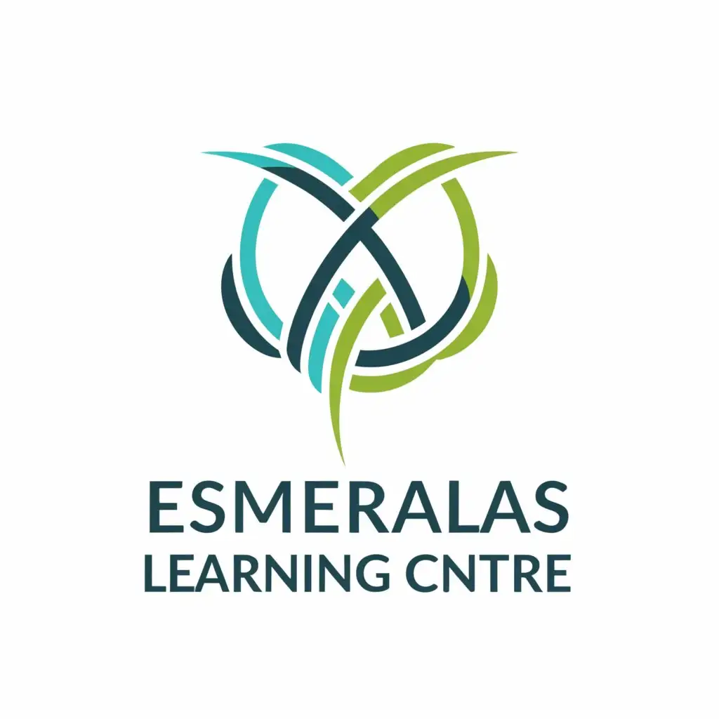 a logo design,with the text "Esmeralda’s Learning Centre", main symbol:School,complex,be used in Education industry,clear background