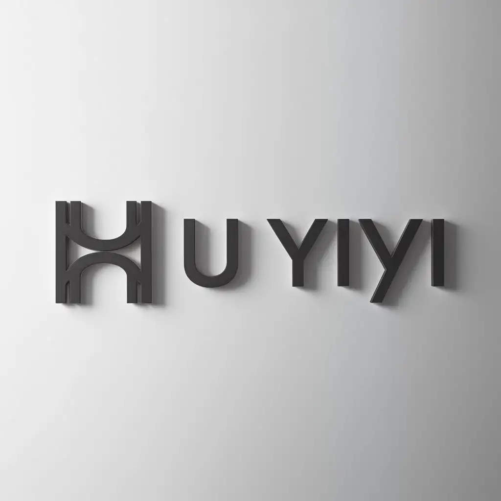 a logo design,with the text "Hu YiYi", main symbol:Hu YiYi,Moderate,be used in Home Family industry,clear background