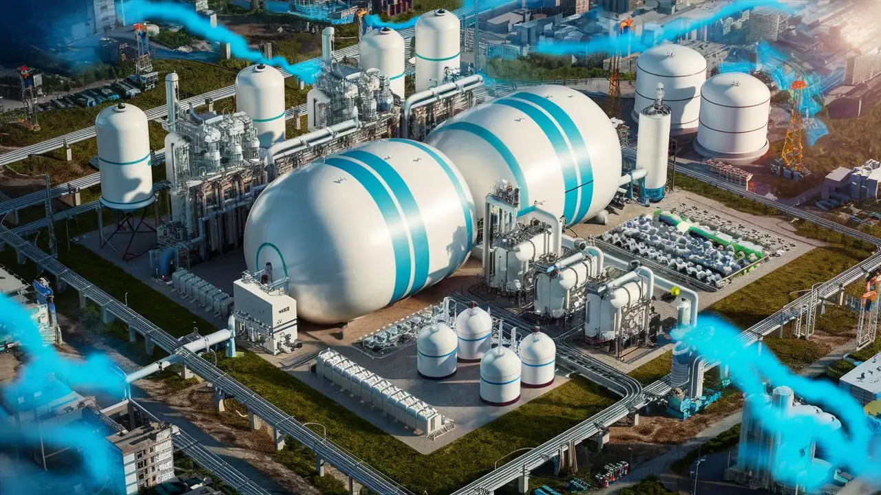 Worlds Largest Hydrogen Industry Realistic Industrial Scene