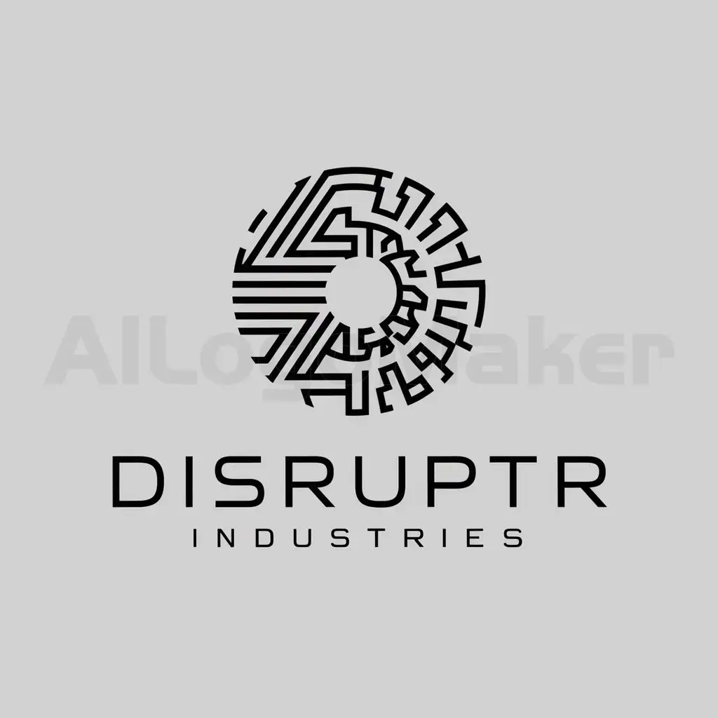 a logo design,with the text "DisruptR Industries", main symbol:hypernovae,complex,clear background