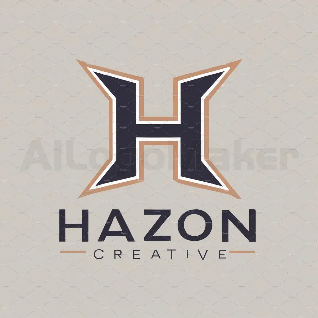 a logo design,with the text "The letter 'H'", main symbol:HAZON CREATIVE,Moderate,be used in  Others  industry,clear background