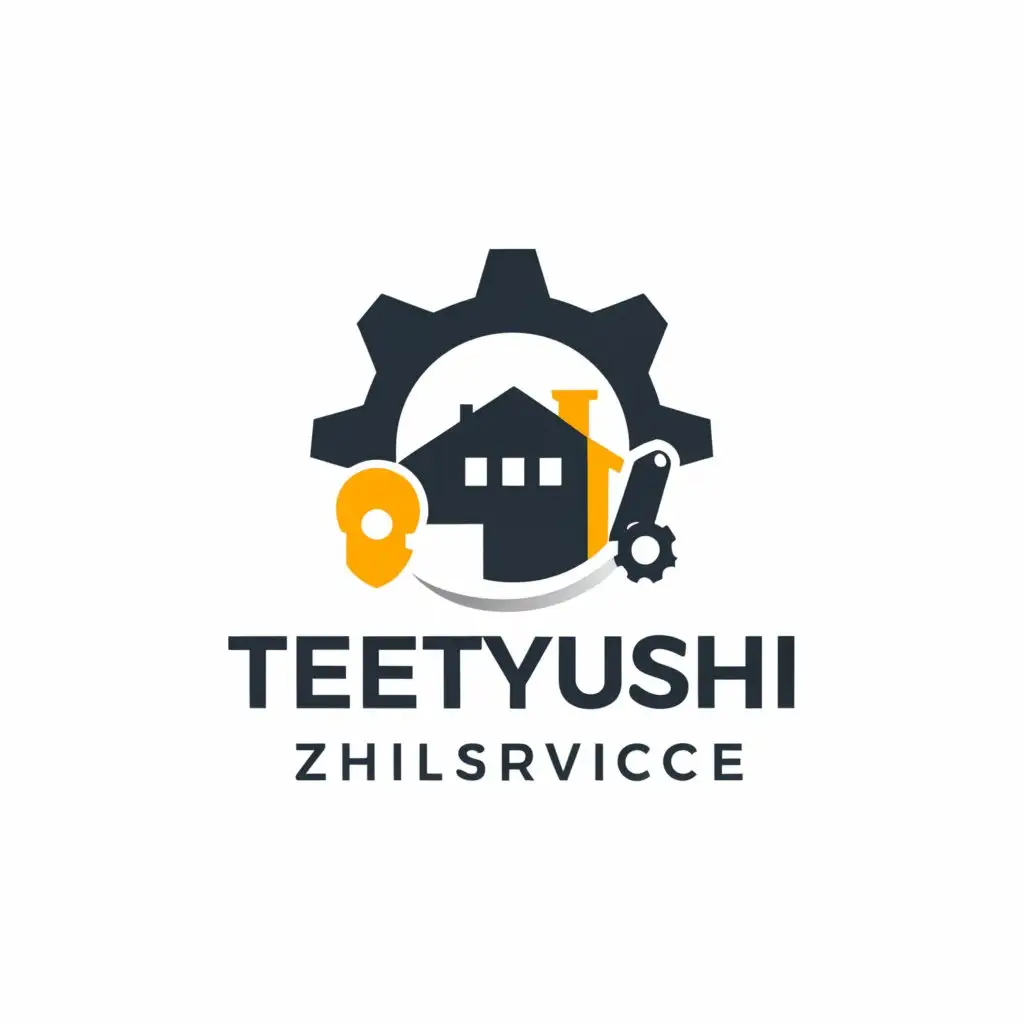 a logo design,with the text "Tetyushi ZhilService", main symbol:House with keys and a gear,Moderate,clear background