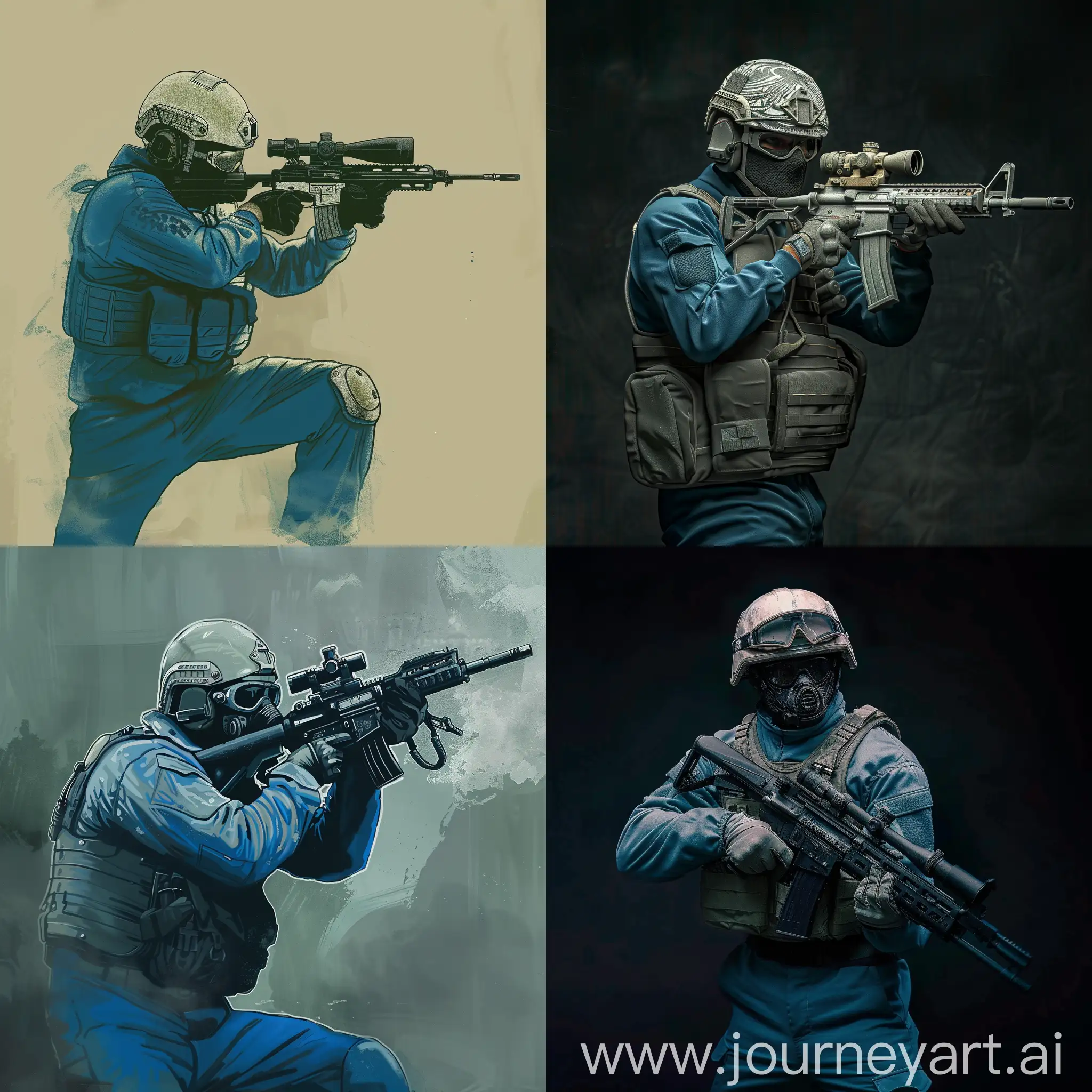 Stalker-in-BlueGreen-Camouflage-with-Sniper-Rifle