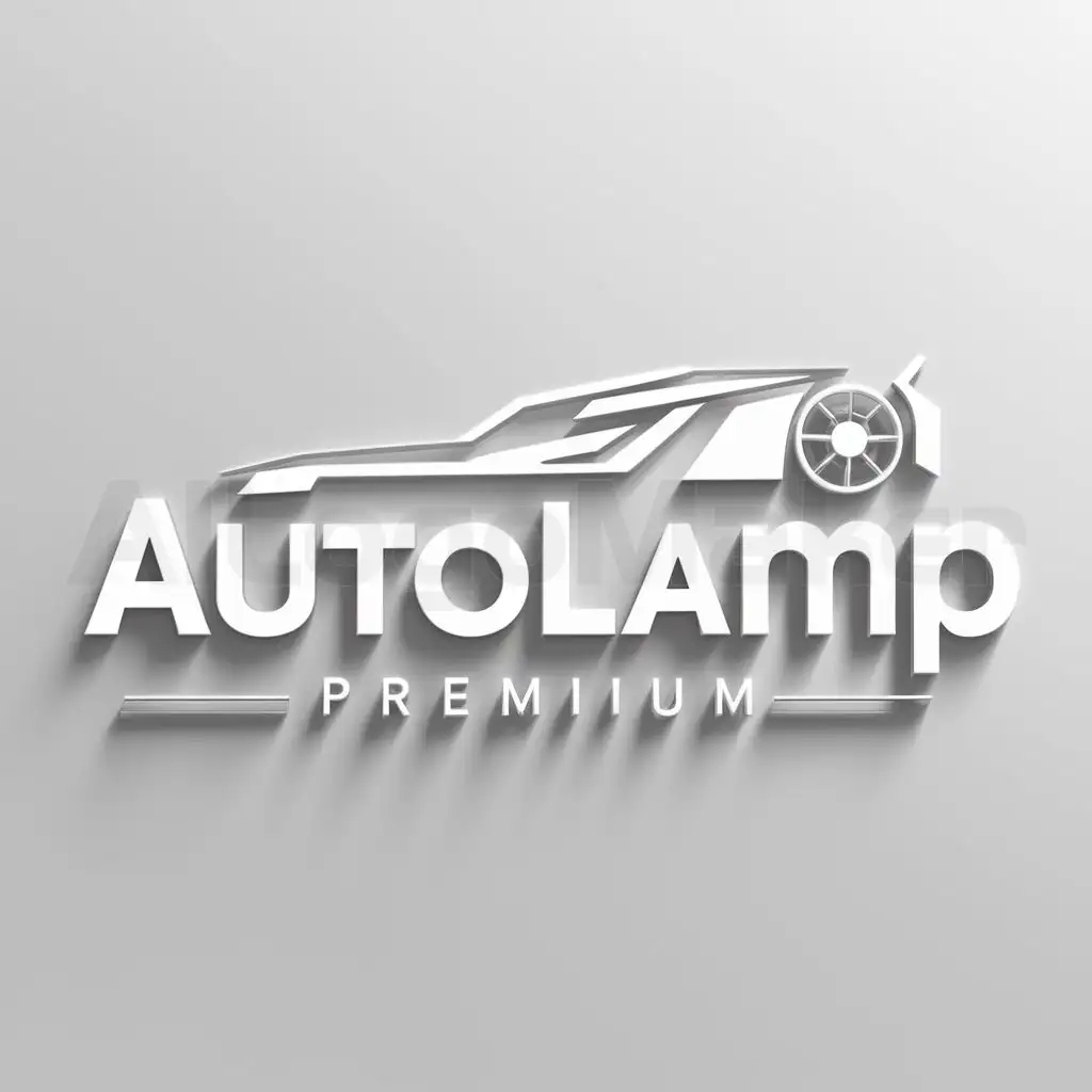 a logo design,with the text "Autolamp Premium", main symbol:Machine,Moderate,be used in Automotive industry,clear background
