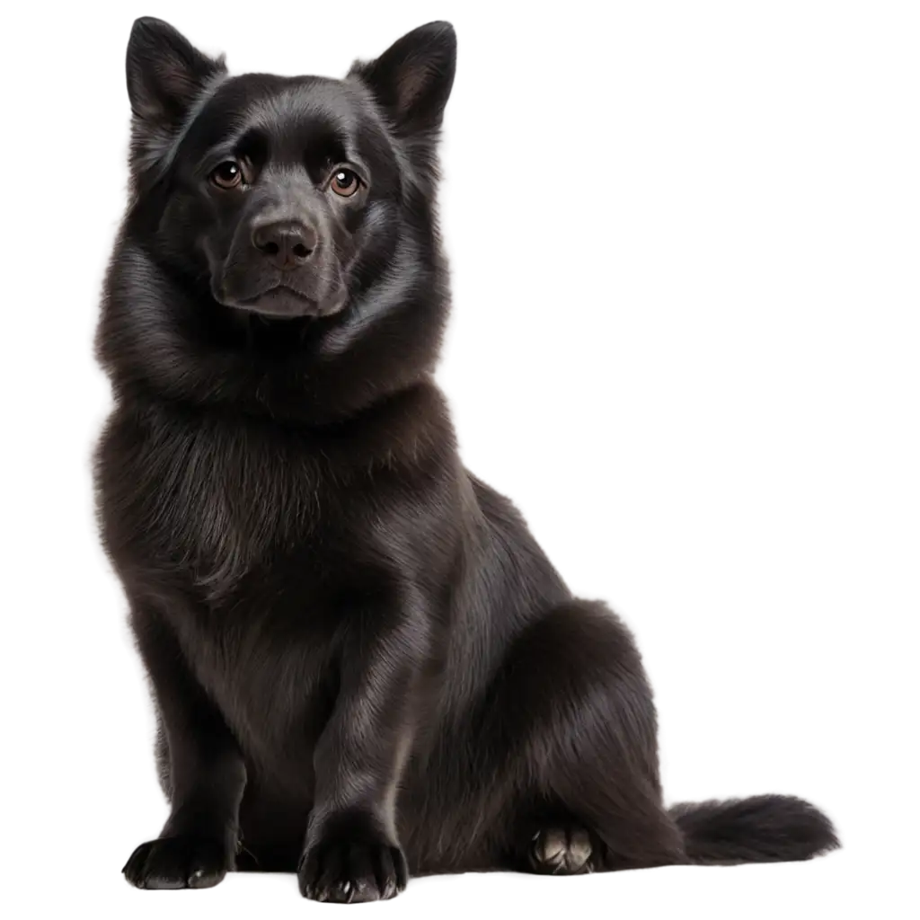 a dog black