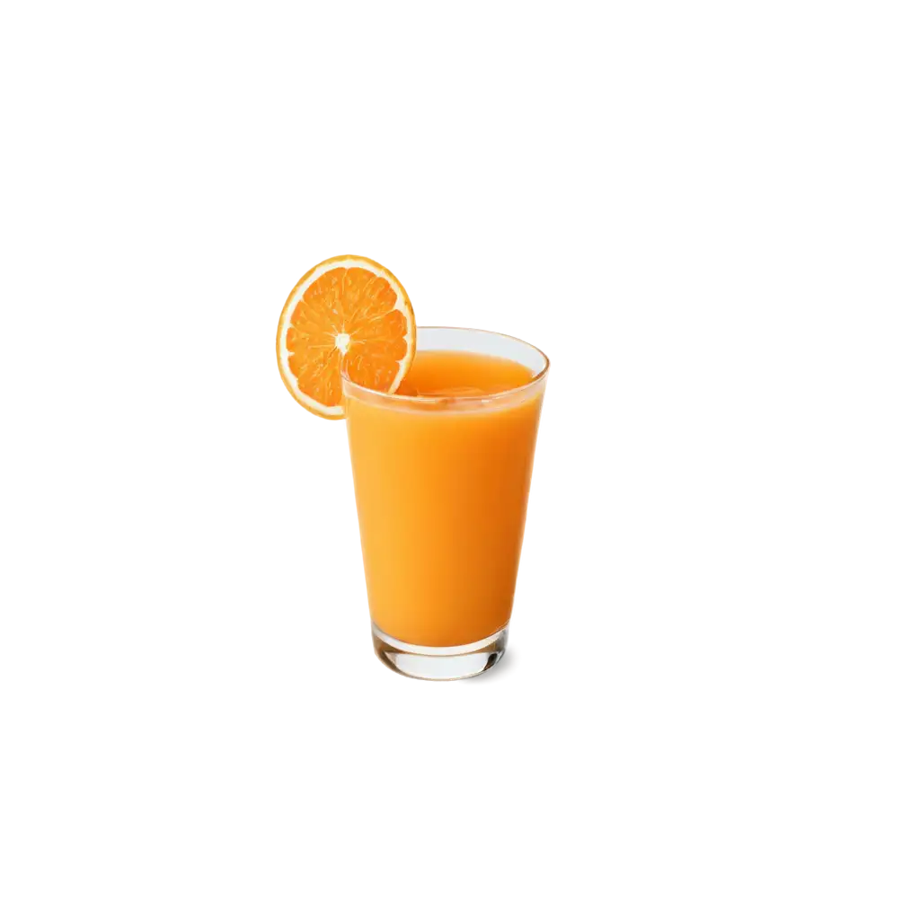Orange juice with glass cup