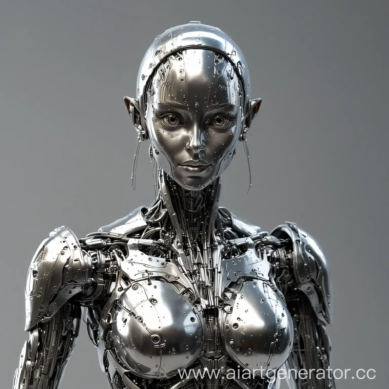 Liquid-Metal-RobotElf-Futuristic-Cybernetic-Creature-Sculpture