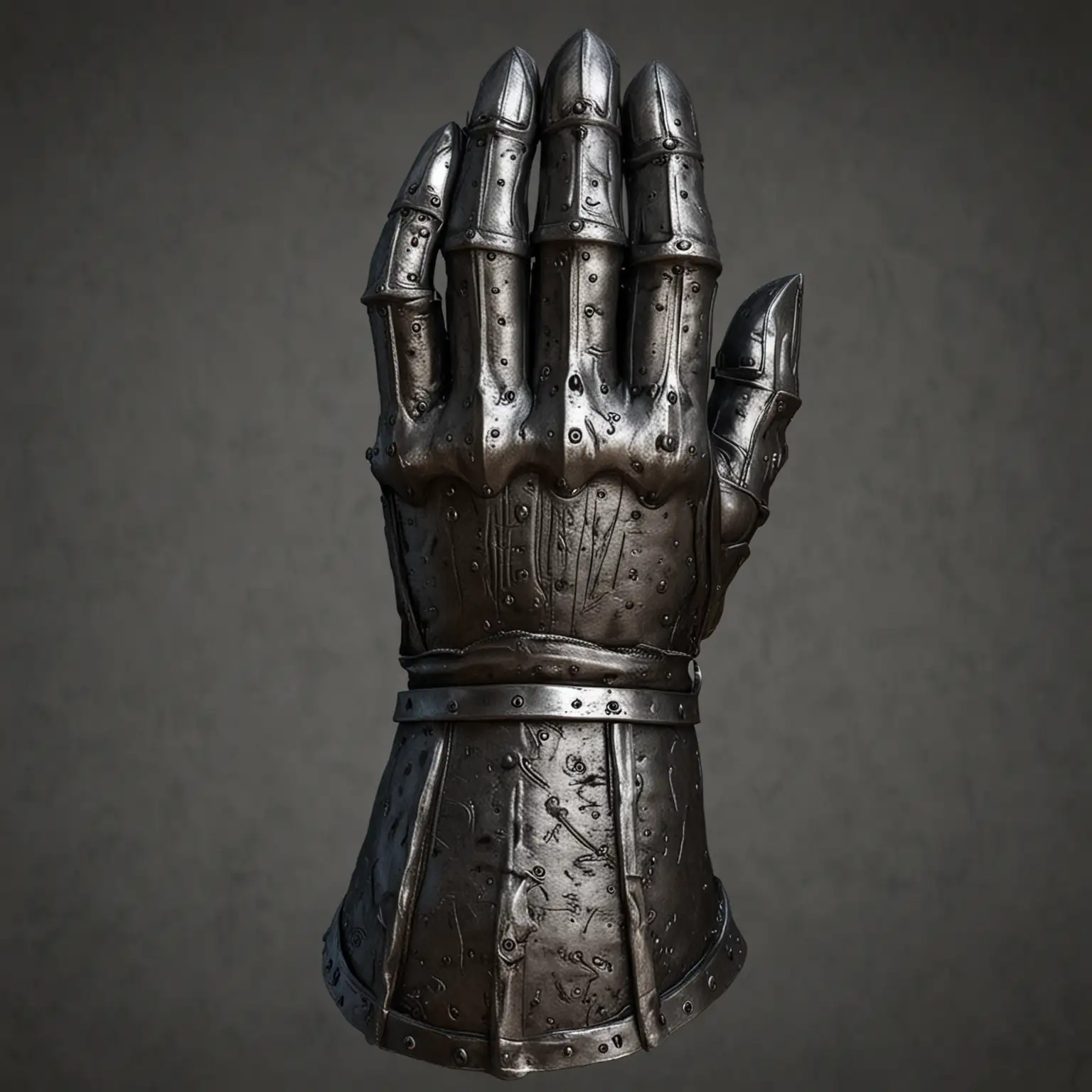 Realistic Medieval Iron Glove for Historical Reenactment and Collectors