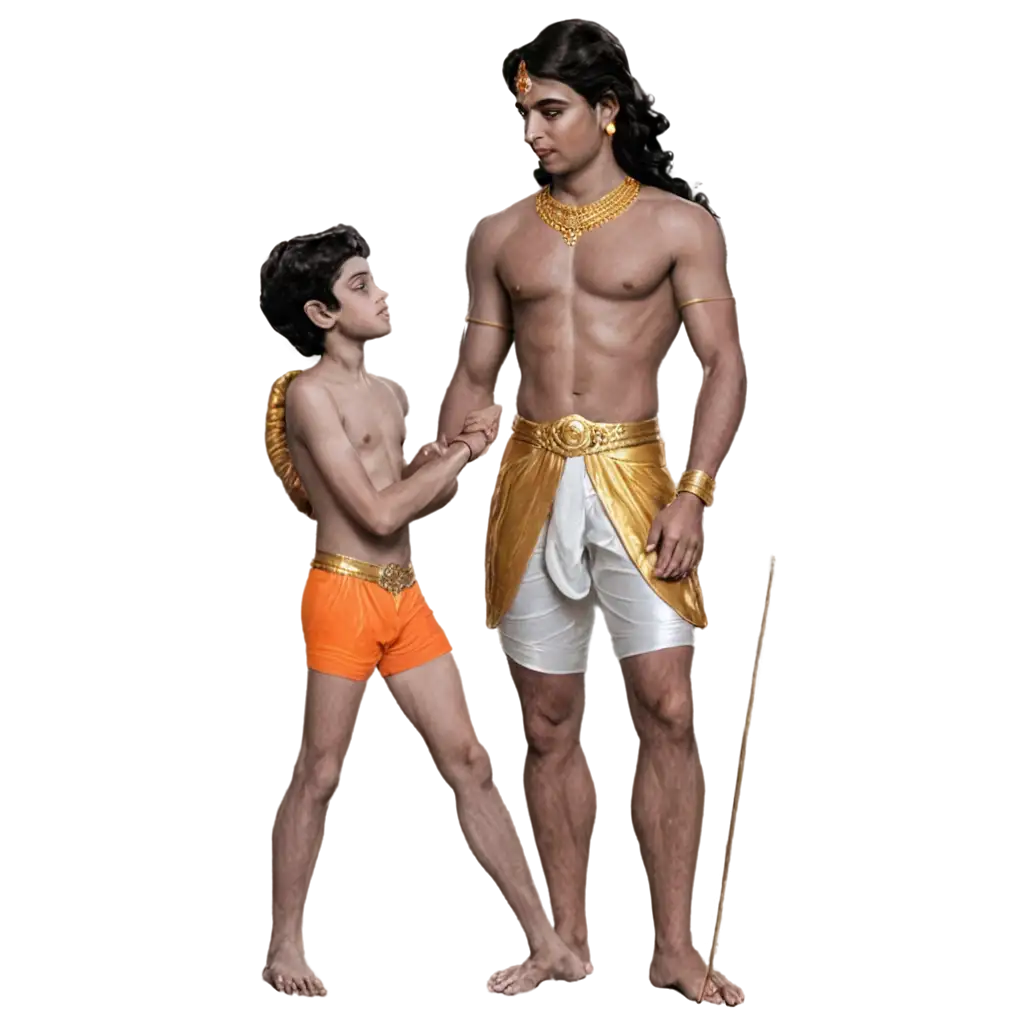 Lord-Shree-Ram-and-a-Boy-PNG-Image-Capturing-Divine-Bond-and-Childhood-Innocence