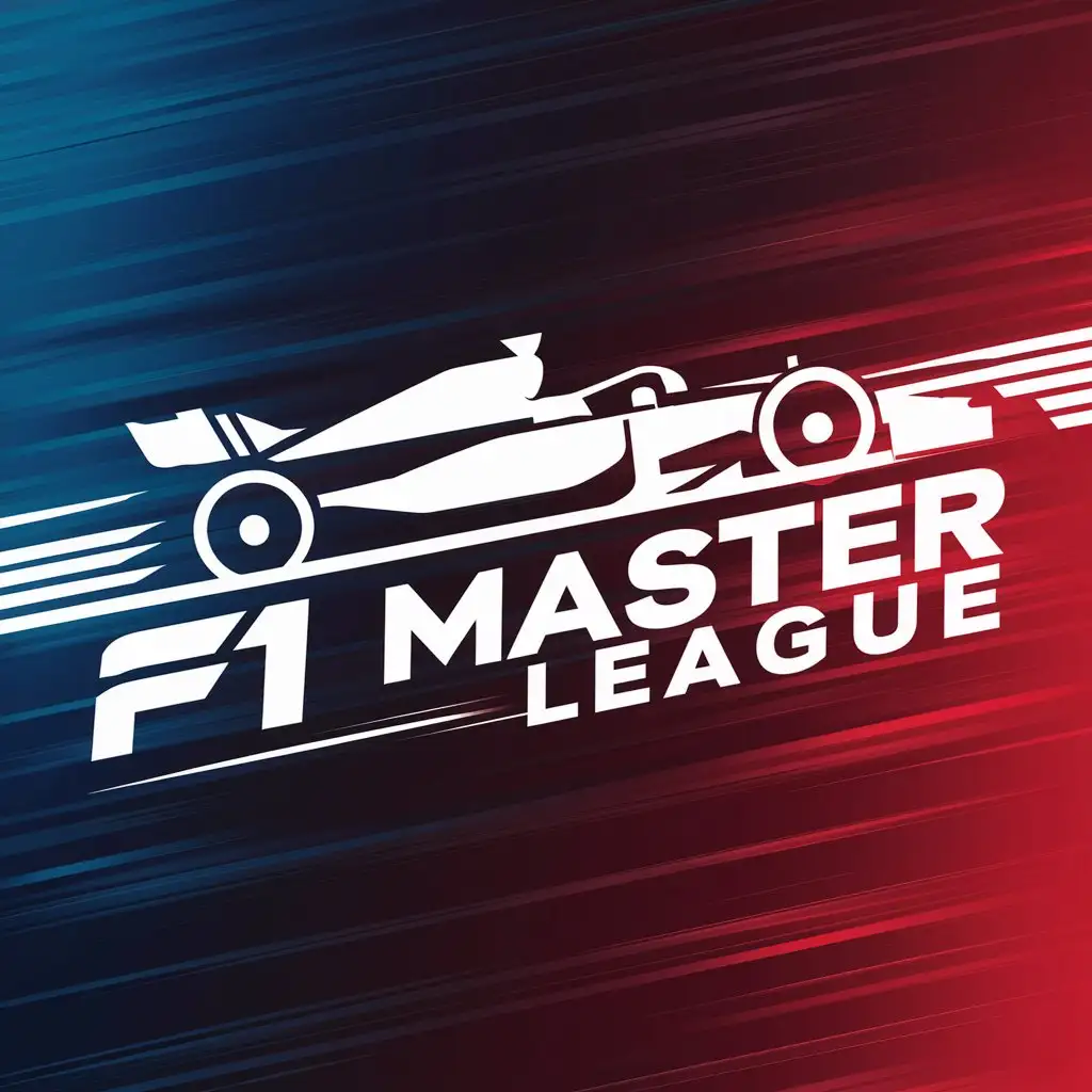 Dynamic F1 Master League Logo Racing Through a Circuit