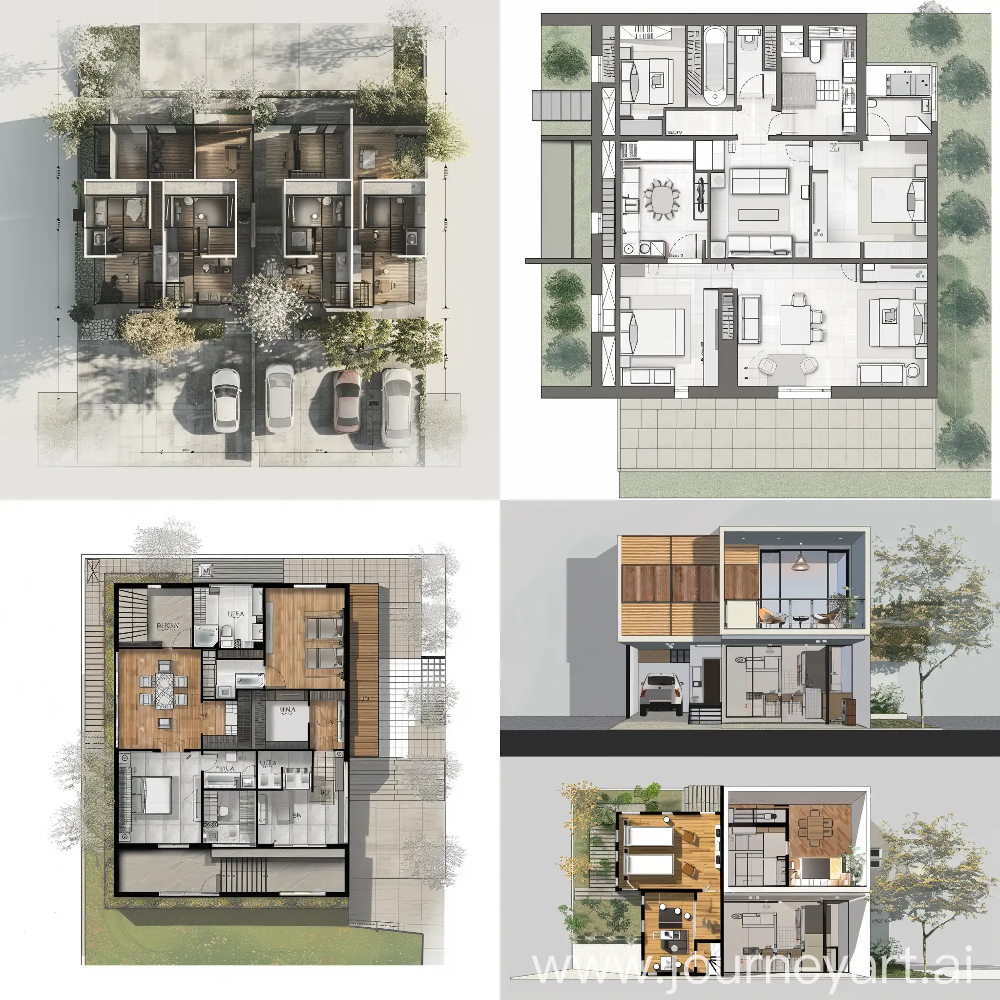 FLOOR PLANSHOWING HOW TO FIT MORE UNITS ON THE FRONT FACADE 