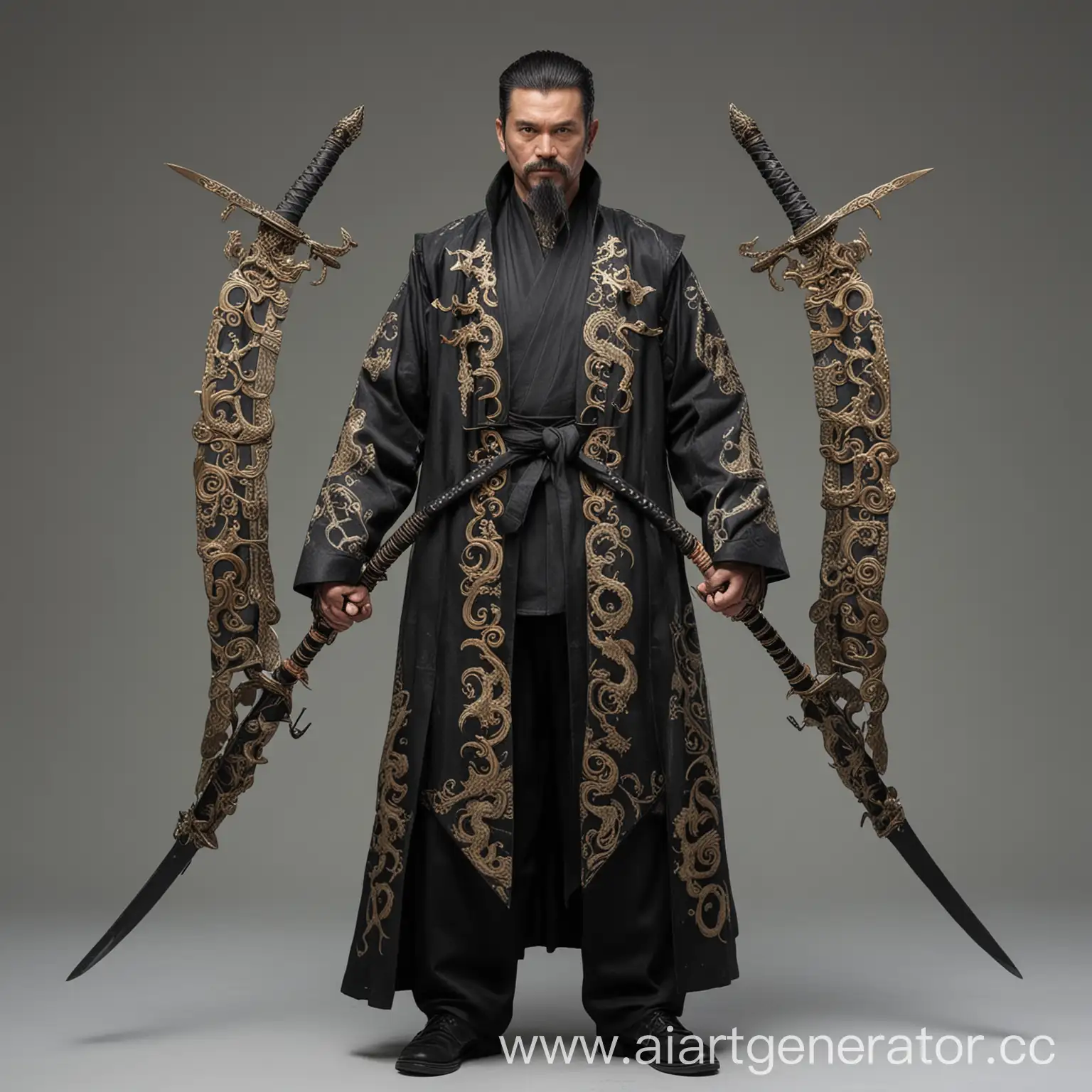 Mysterious-Swordsman-in-Dragon-Patterned-Coat-with-Dual-Blades