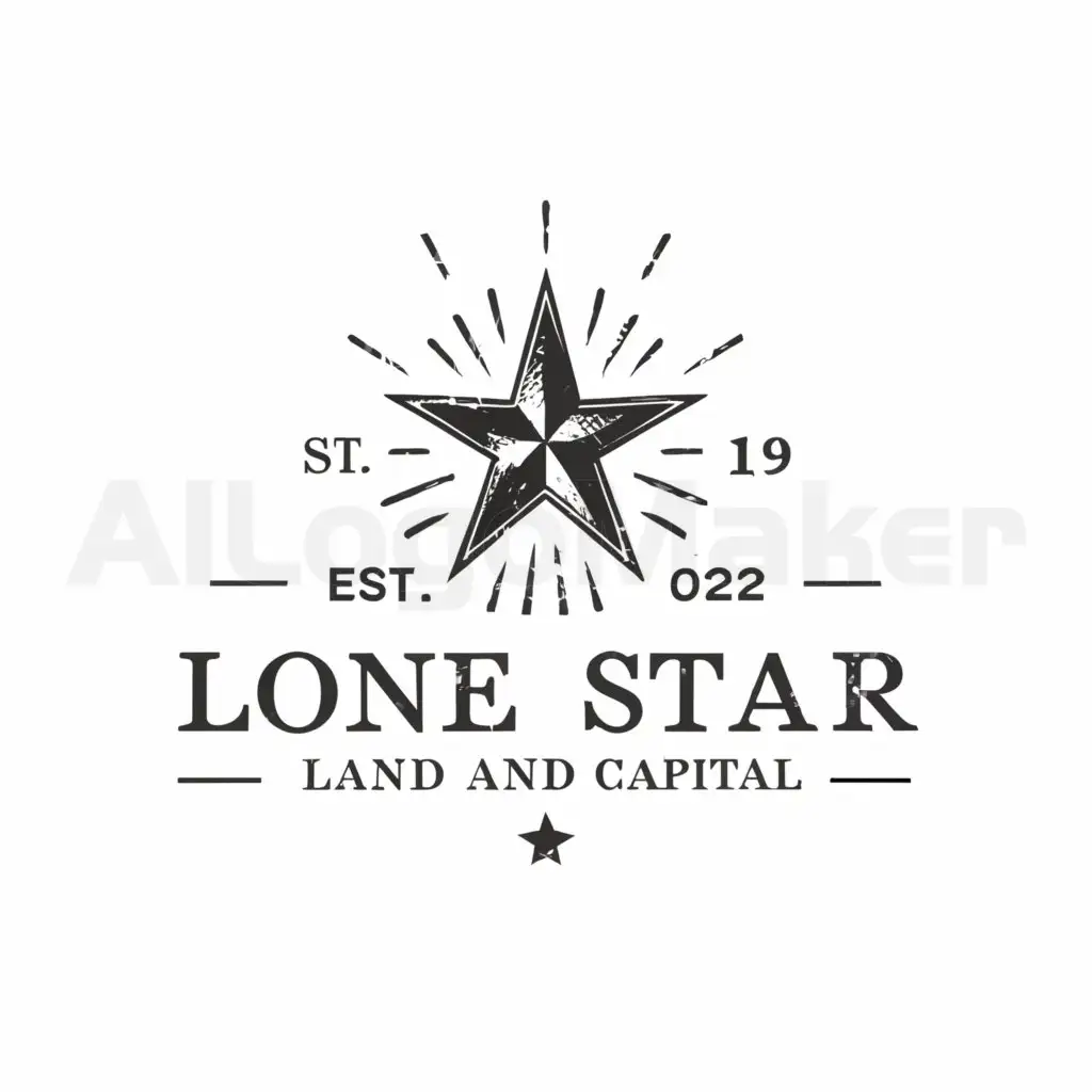 a logo design,with the text "Lone Star Land and Capital", main symbol:star,Minimalistic,clear background
