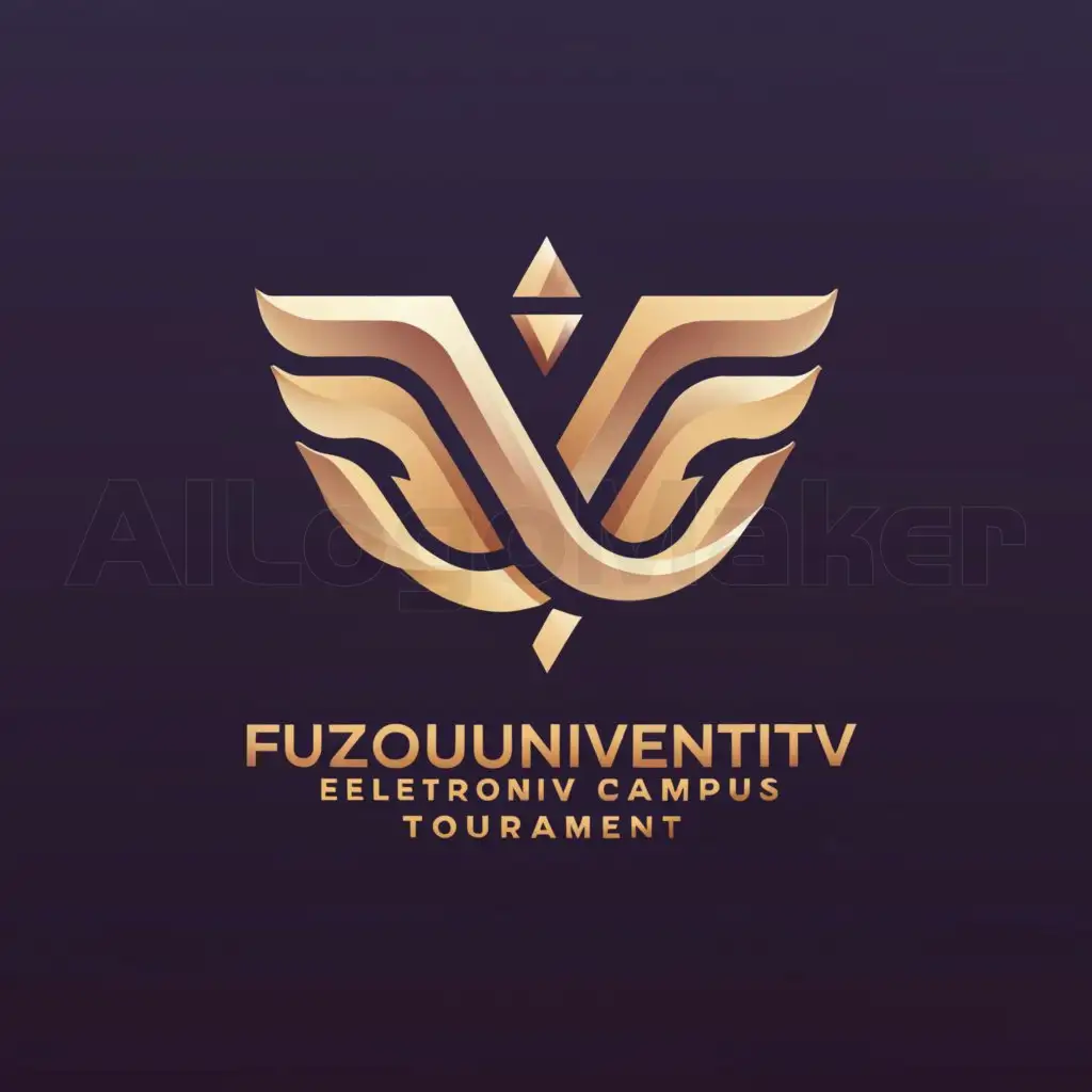 a logo design,with the text "Fuzhou University Identity V Campus Tournament", main symbol:FZU Electronic Sports V University Personality,Minimalistic,clear background