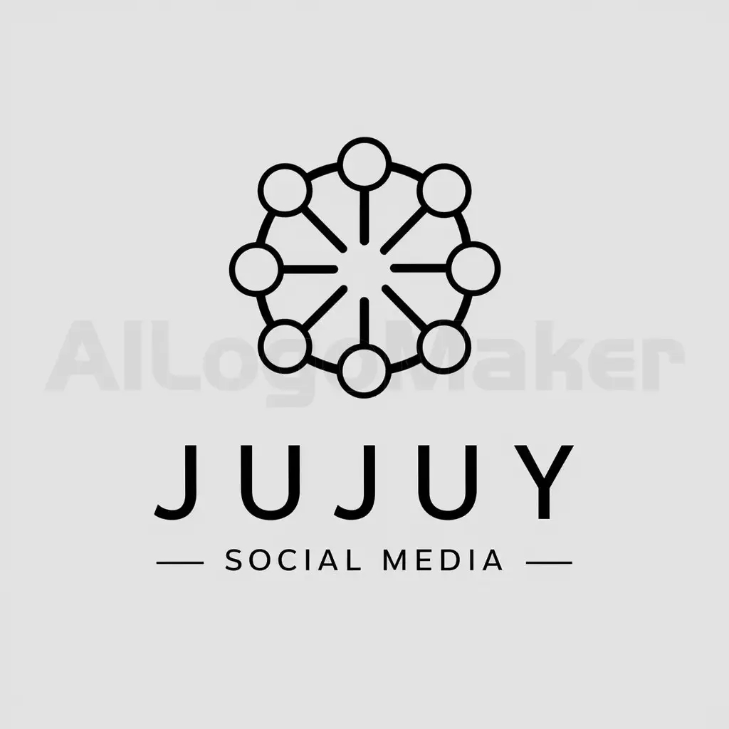 a logo design,with the text "JUJUY SOCIAL MEDIA", main symbol:social networks,complex,be used in Internet industry,clear background