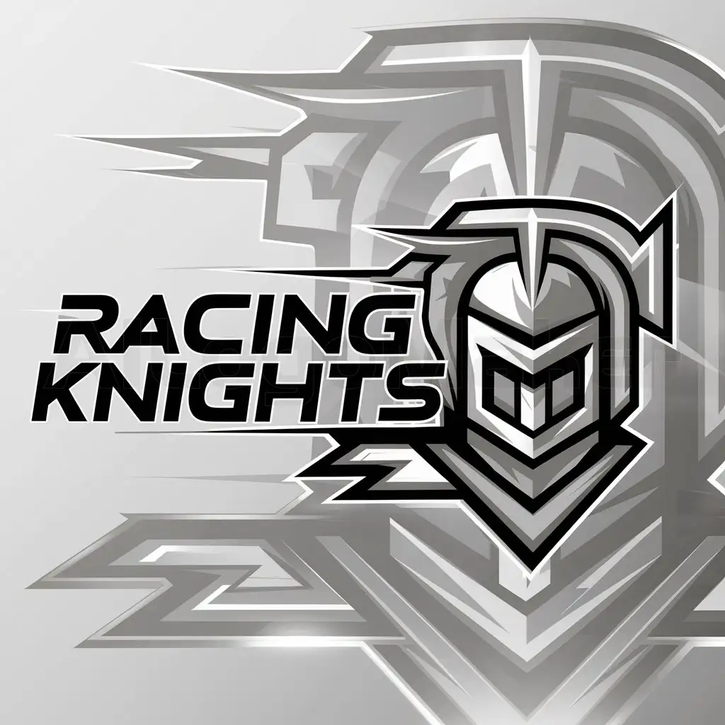 LOGO-Design-For-Racing-Knights-Dynamic-Knight-Emblem-on-Clean-Background