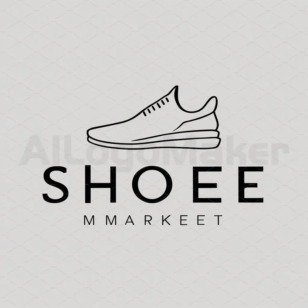 a logo design,with the text "shoe market", main symbol:shoe,Moderate,clear background