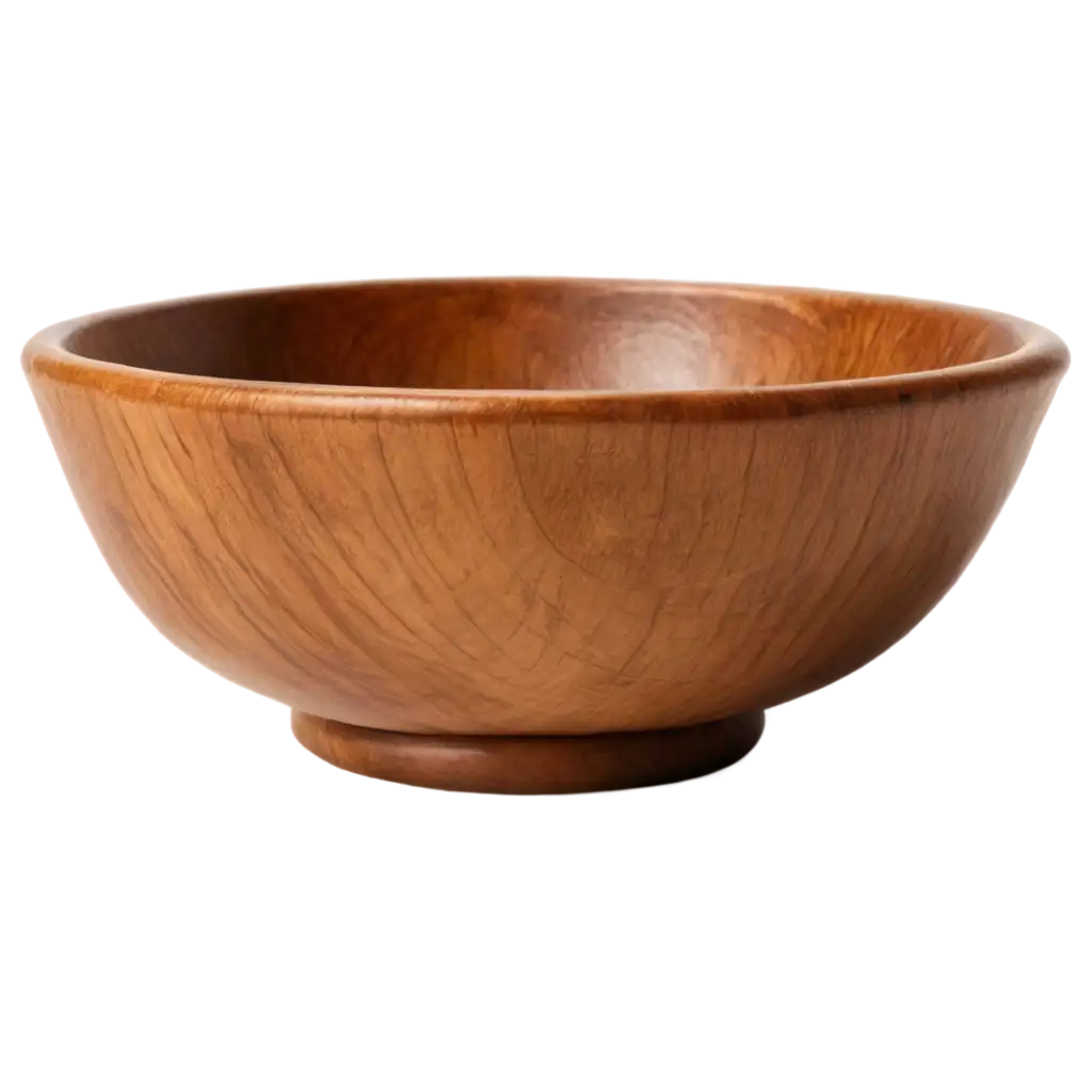 Premium-PNG-Image-of-a-Small-Wooden-Bowl-with-Stand-HighQuality-Craftsmanship