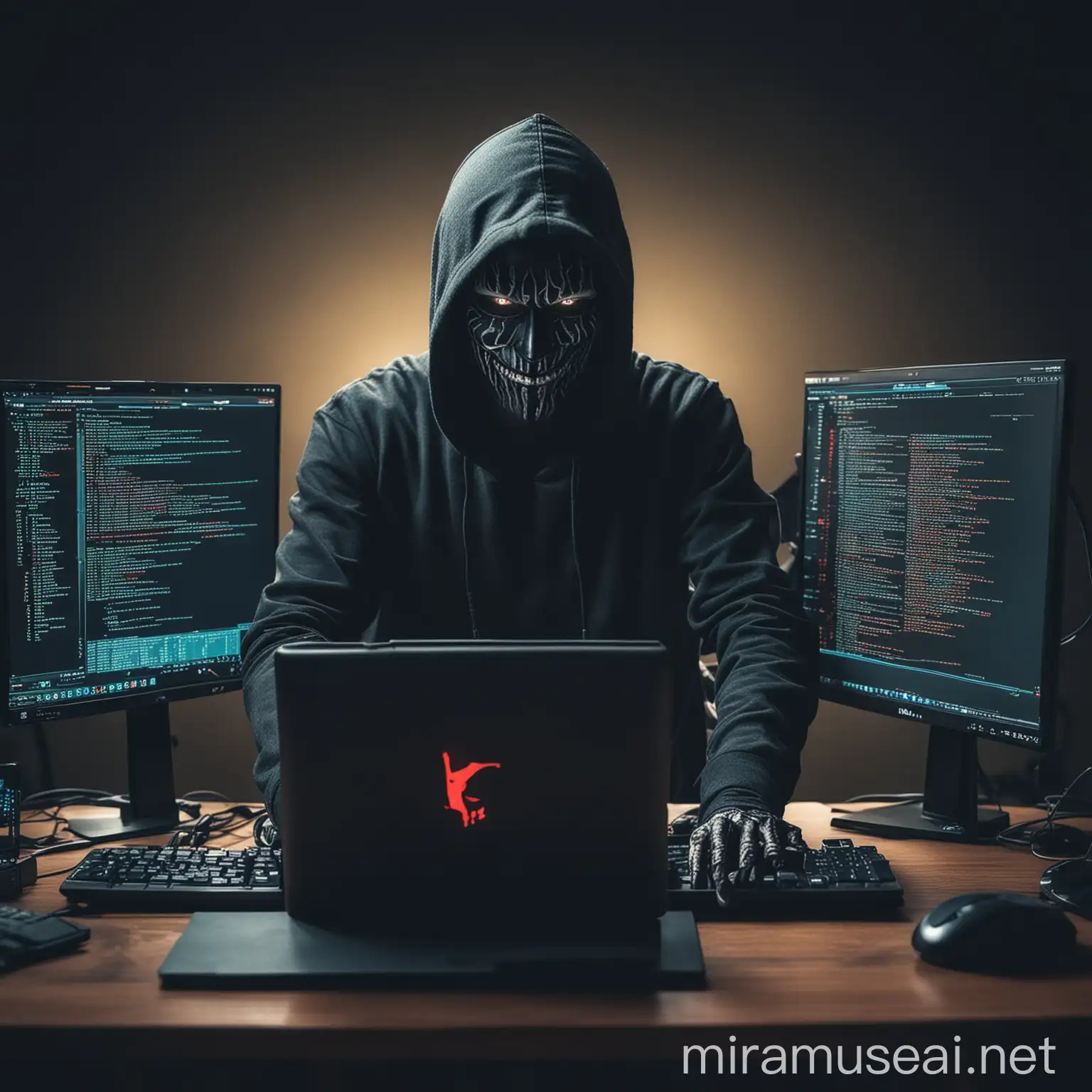 A person using Kali Linux for hacking