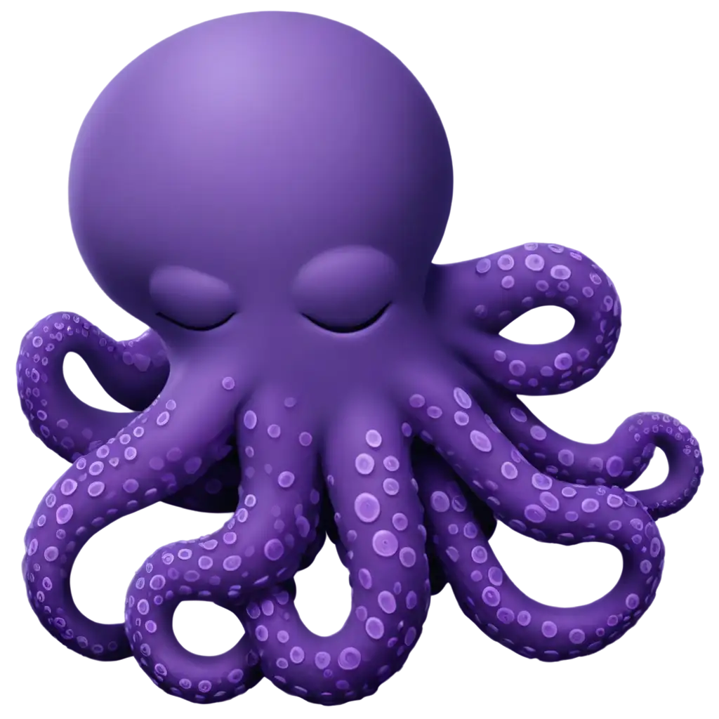 sleeping purple octopus