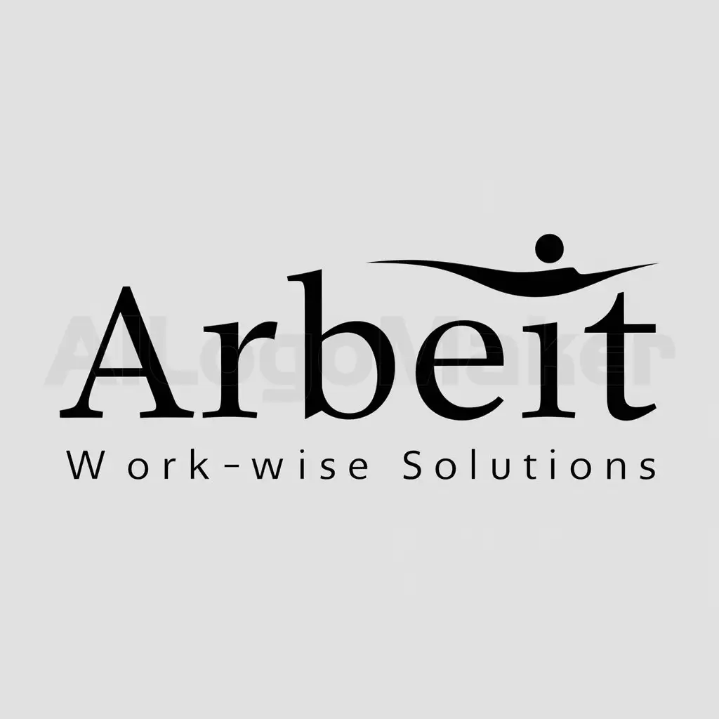 a logo design,with the text "WorkWise Solutions", main symbol:arbeit,Moderate,clear background