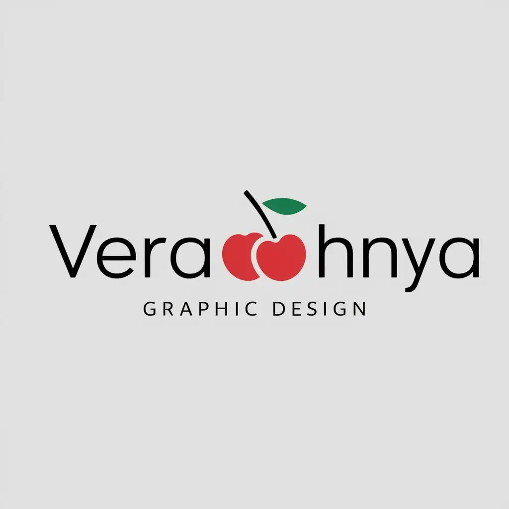 LOGO-Design-For-VeraVishnya-Cherry-Symbol-in-Graphic-Design-Industry