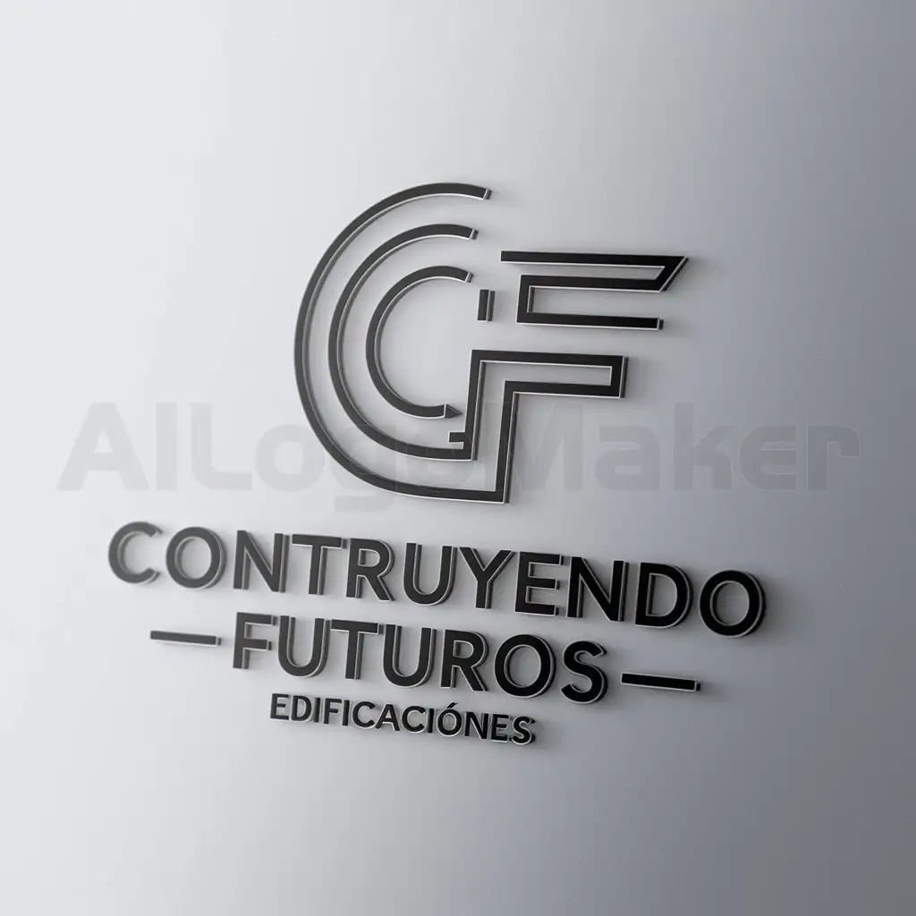 a logo design,with the text "contruyendo futuros", main symbol:letters C and F,complex,be used in edificaciones industry,clear background
