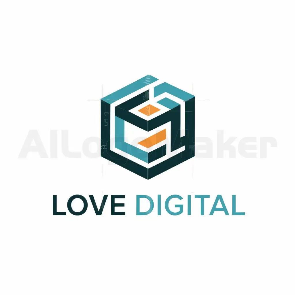 a logo design,with the text "Love digital", main symbol:Square,Moderate,be used in Internet industry,clear background