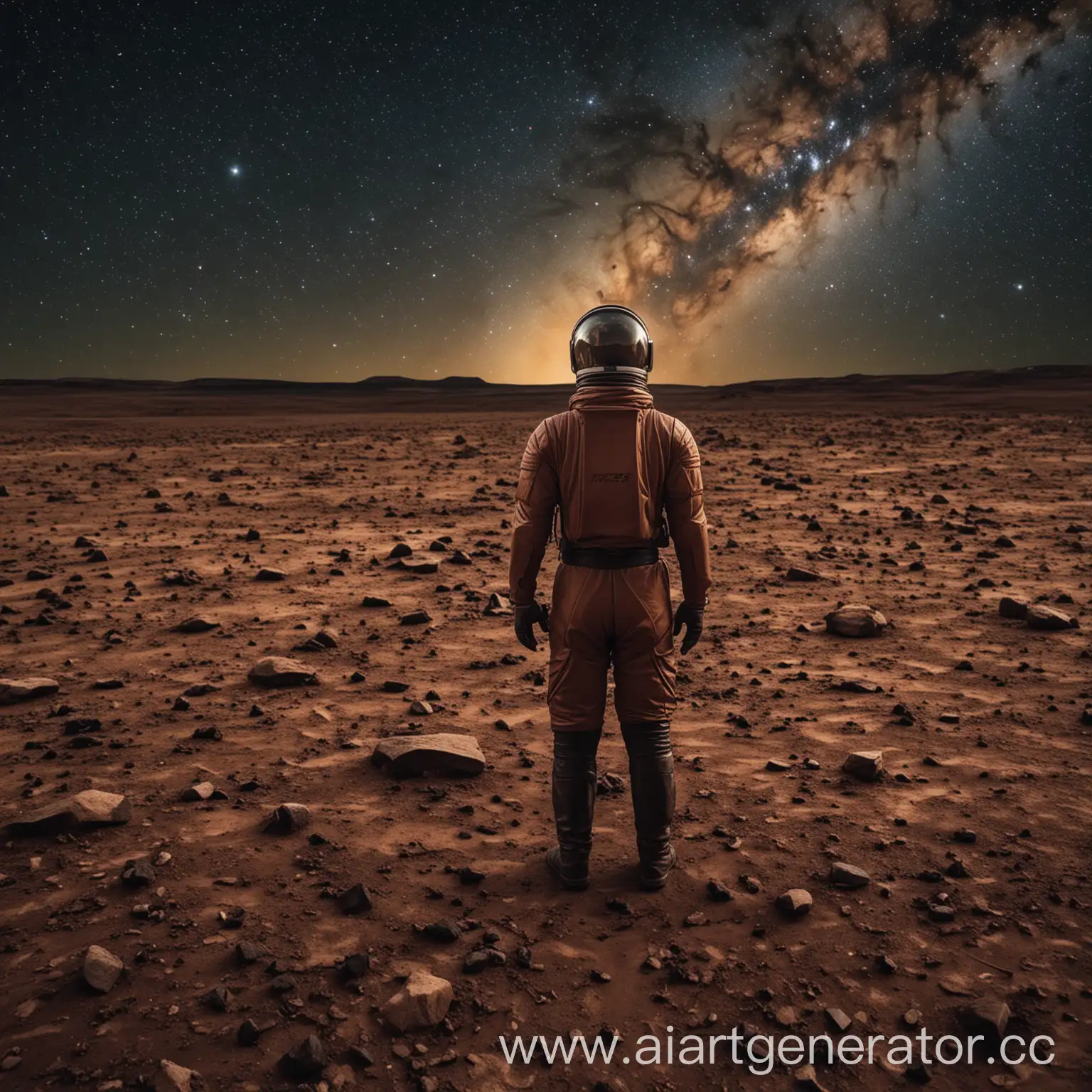 Man-in-Field-Under-a-Starlit-Sky-with-Mars-in-the-Background