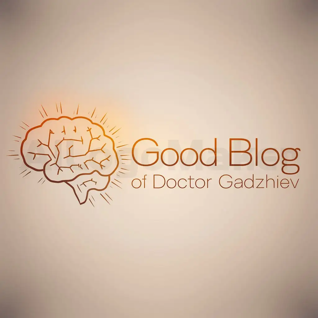 a logo design,with the text "Good blog of doctor Gadzhiev", main symbol:neurology, good, warmth,Moderate,clear background