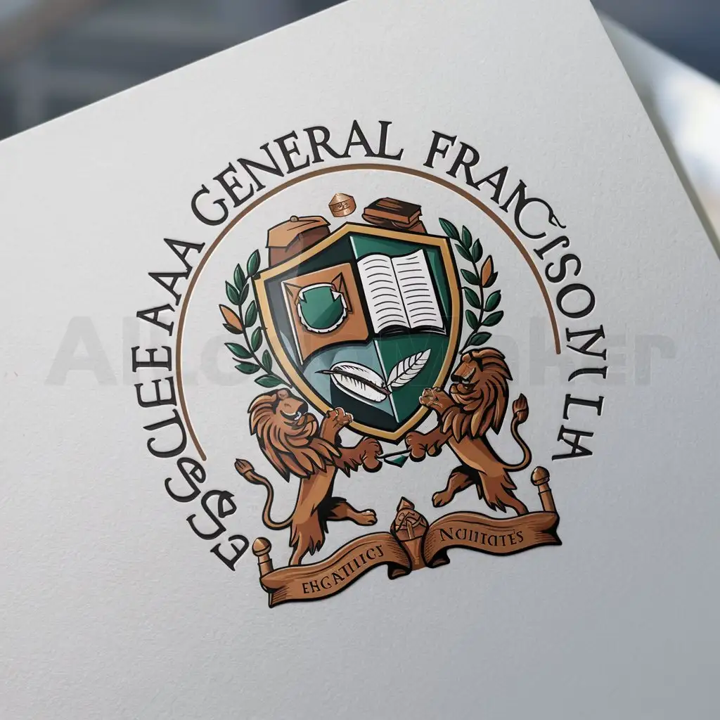 a logo design,with the text "Escuela General francisco Villa", main symbol:shield for school,complex,be used in Education industry,clear background