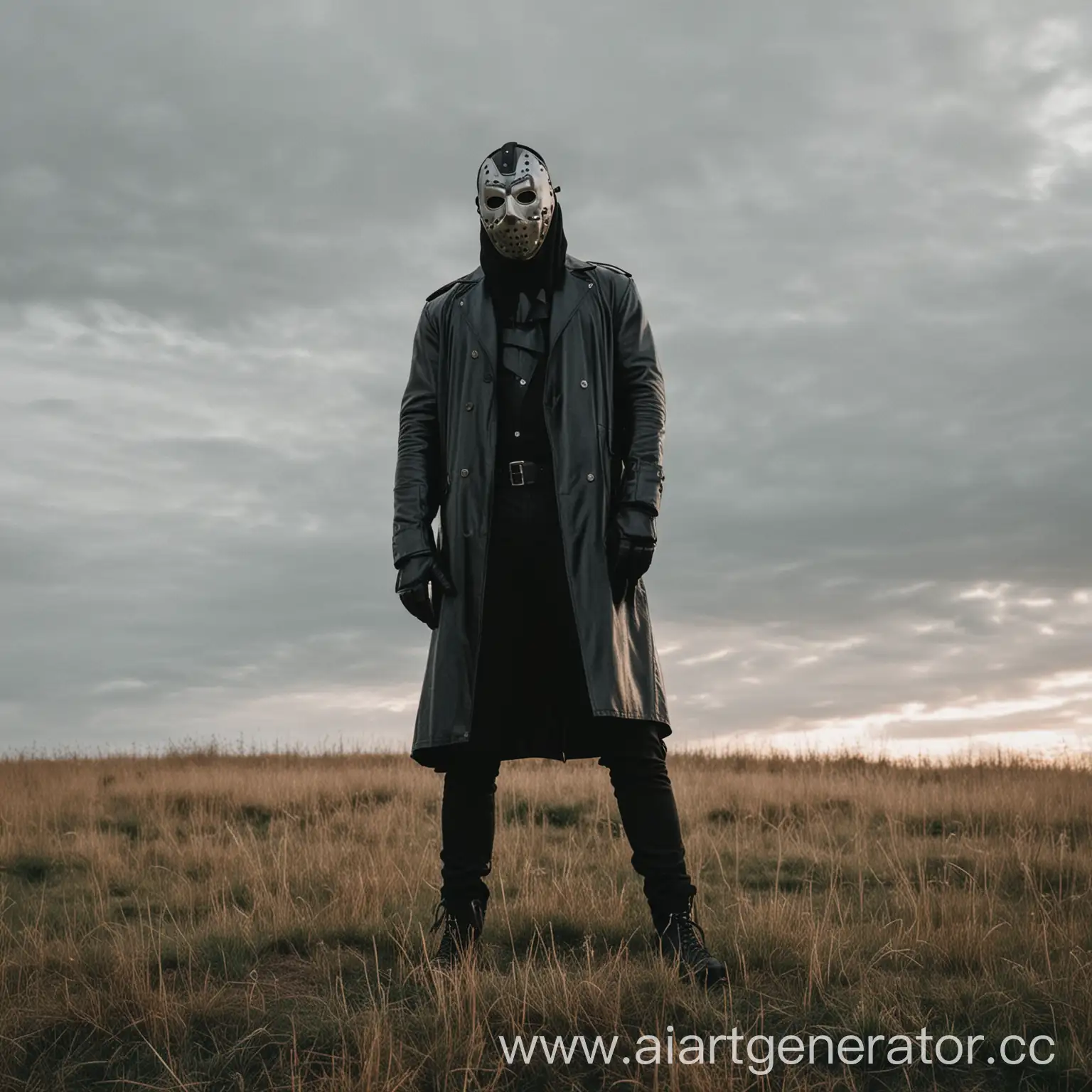 Mysterious-Figure-on-Hilltop-Man-in-Hockey-Mask-and-Black-Leather-Coat