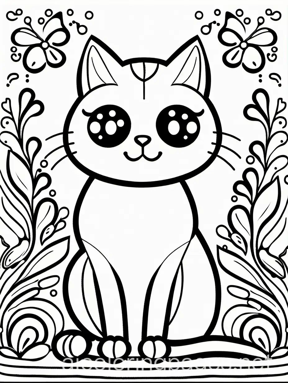 Simple-Cat-Coloring-Page-for-Kids-Easy-Black-and-White-Line-Art