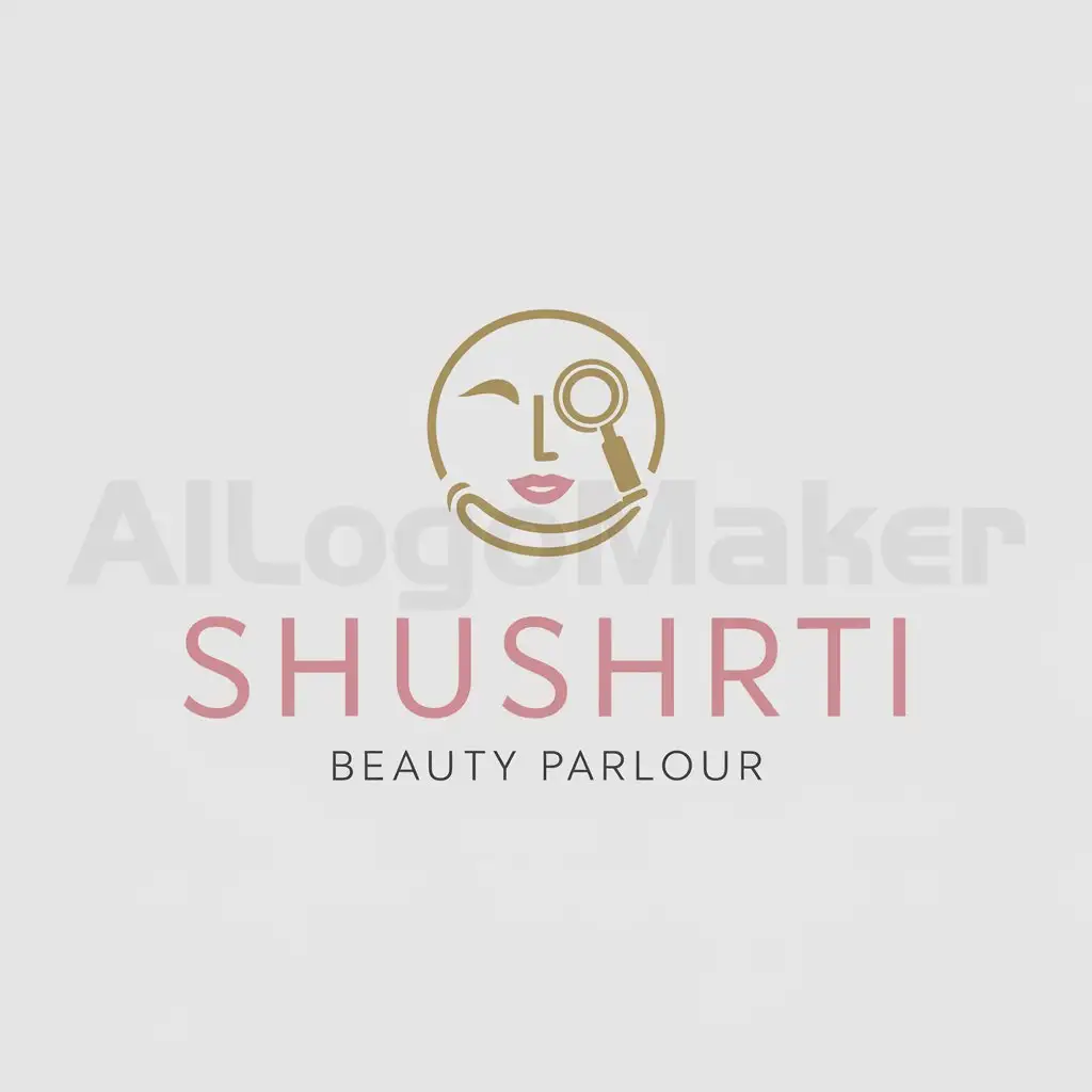 a logo design,with the text "Shushrti beauty parlour", main symbol:Beauty parlour,Minimalistic,be used in Beauty industry,clear background