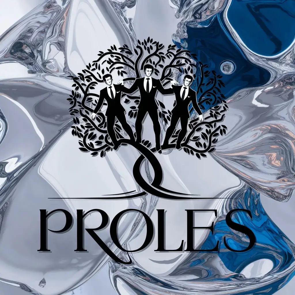 a logo design,with the text "ProLes", main symbol:beautiful men on the tree,complex,clear background