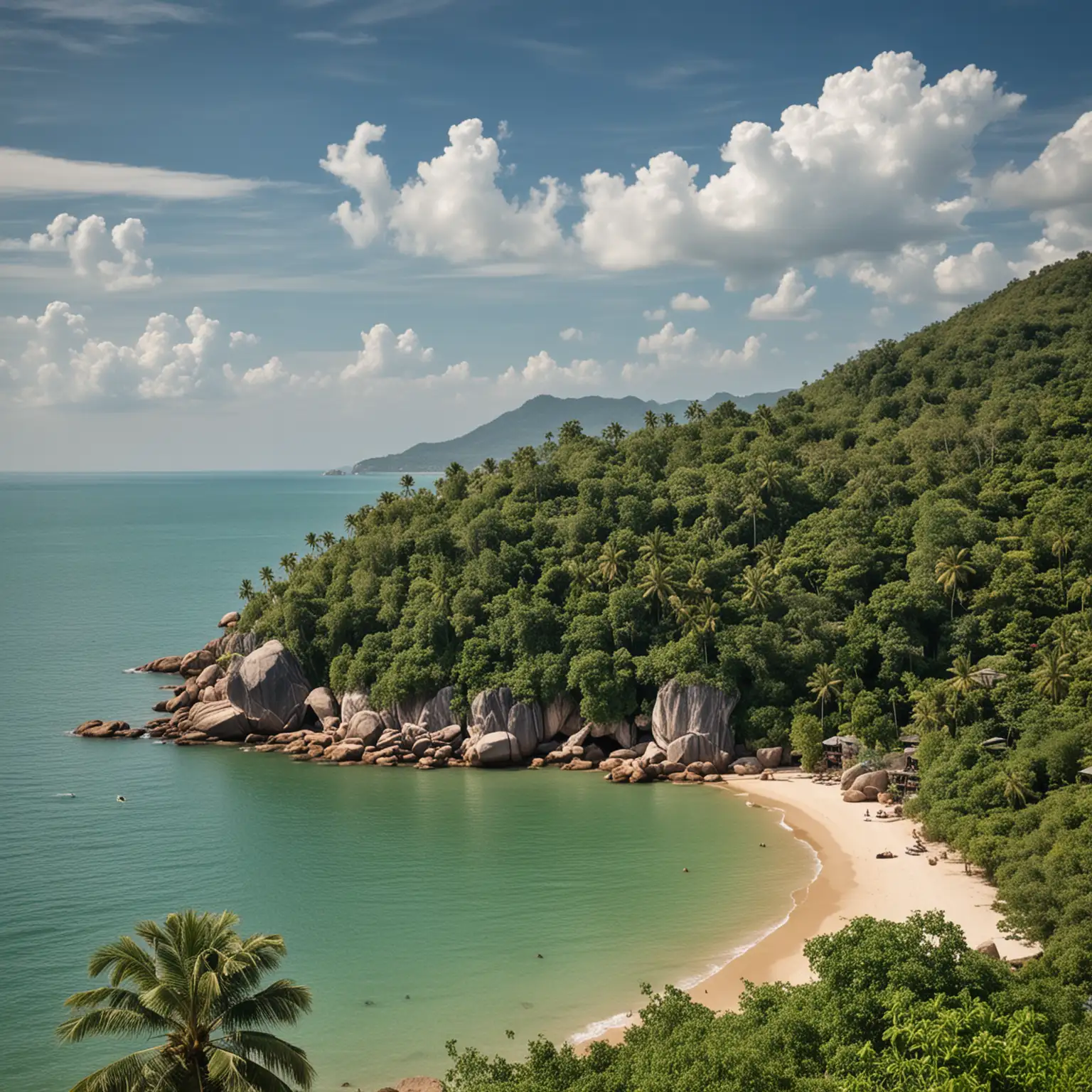 Kho Samui, Thailand characterized by lush greenery and tranquil surroundings