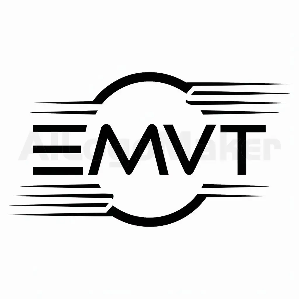 a logo design,with the text "EMVT", main symbol:current,Moderate,be used in Technology industry,clear background