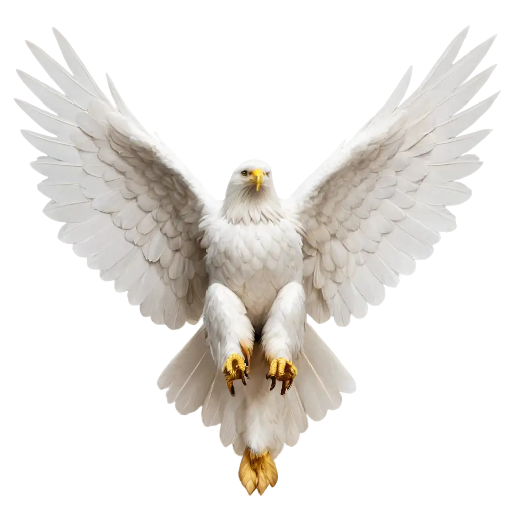 White eagle with golden