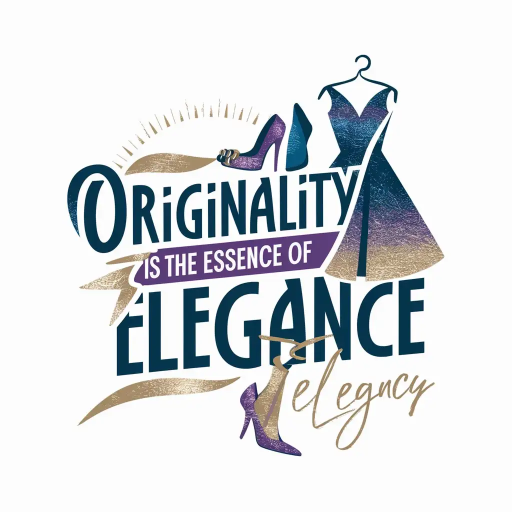 Originality is the Essence of Elegance Fashion Industry Campaign Logo