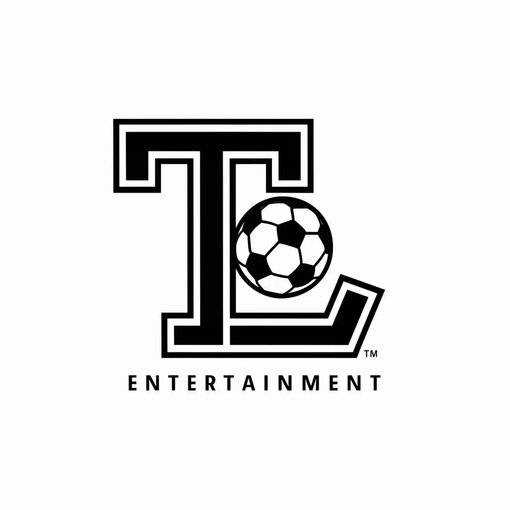 a logo design,with the text "TL", main symbol:soccer,Moderate,be used in Entertainment industry,clear background