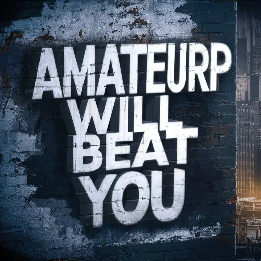 amateurp will beat you written on a wall