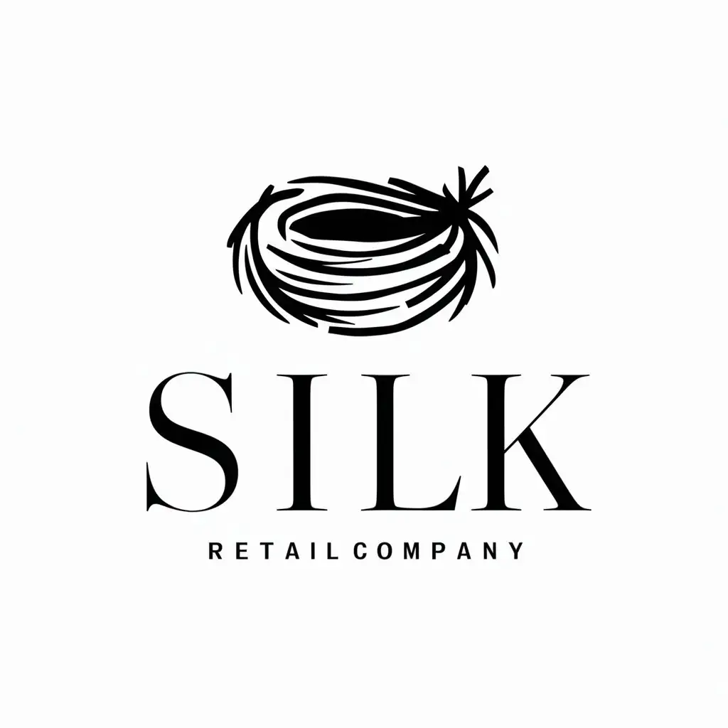 a logo design,with the text "SILK", main symbol:NEST,Moderate,be used in Retail industry,clear background