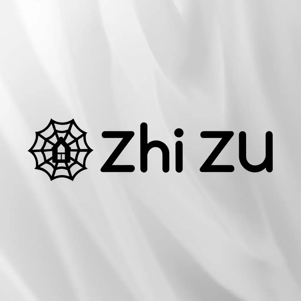 LOGO-Design-for-Zhi-Zu-Minimalistic-Spider-and-House-Symbol-in-Technology-Industry