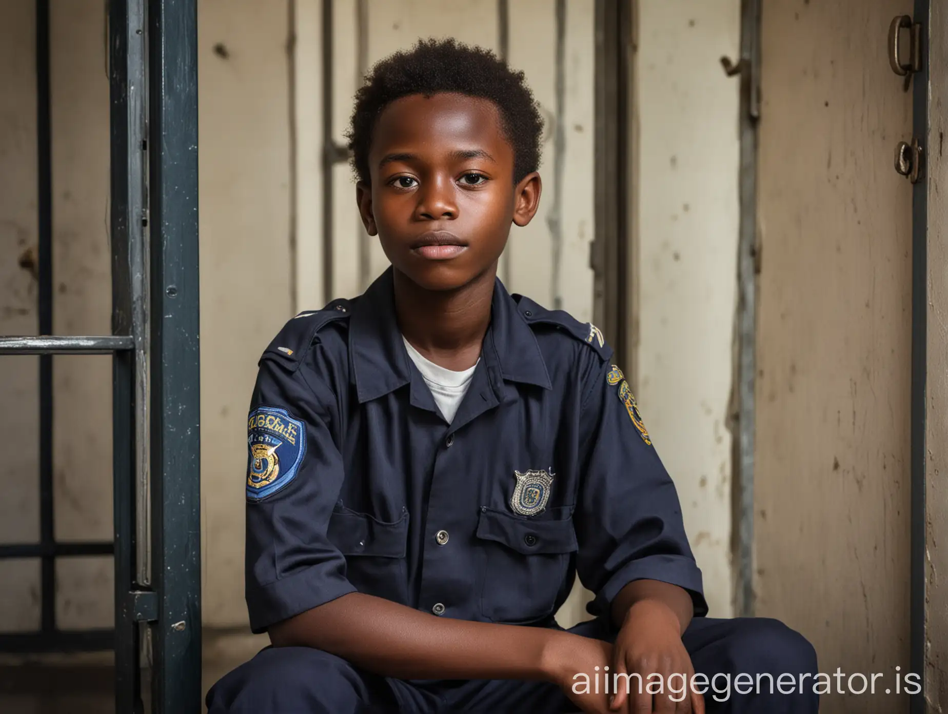Young-African-Boy-15-Years-Sitting-Inside-Police-Station-Cell
