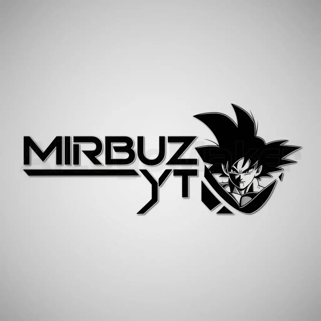 a logo design,with the text "MIRBUZ YT", main symbol:Goku,complex,be used in Others industry,clear background