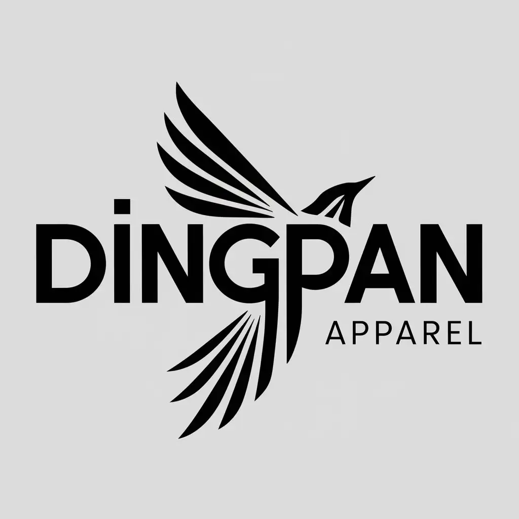 LOGO-Design-for-Dingpan-Feathers-and-Bird-Symbol-in-Apparel-Industry