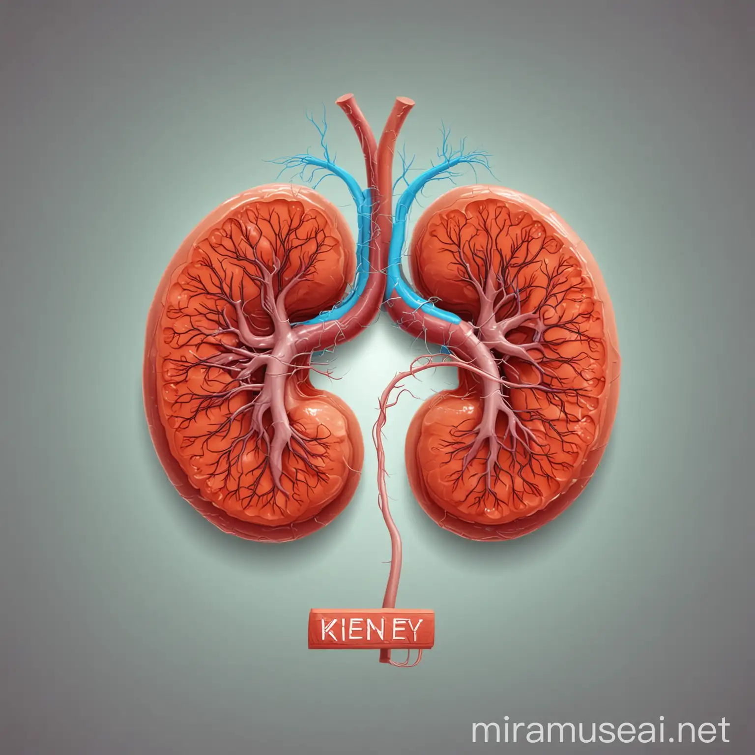 Healthy Kidney Icon Medical Concept Illustration