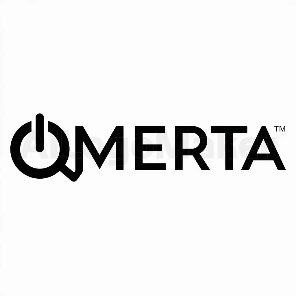 a logo design,with the text "Omerta", main symbol:Bouton power,Moderate,be used in Others industry,clear background