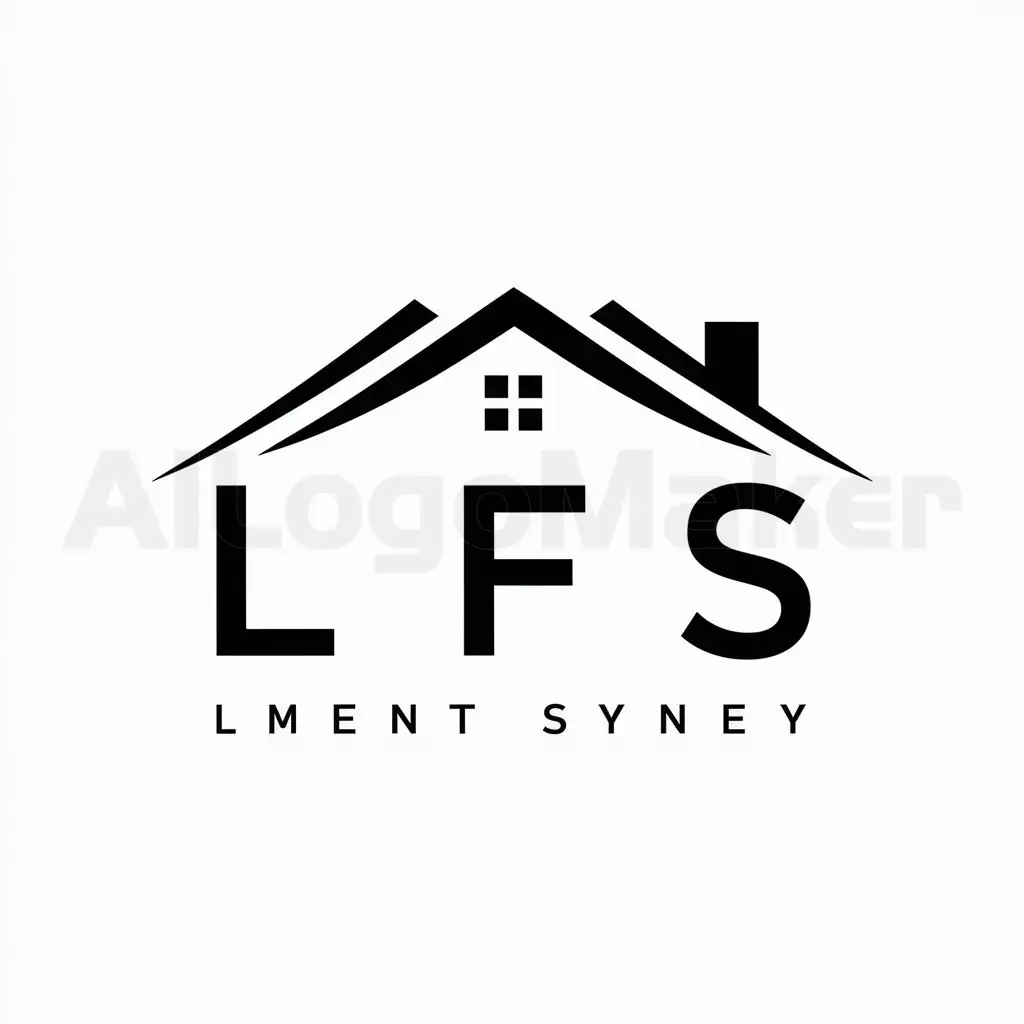 a logo design,with the text "LFS", main symbol:House,Moderate,be used in Finance industry,clear background