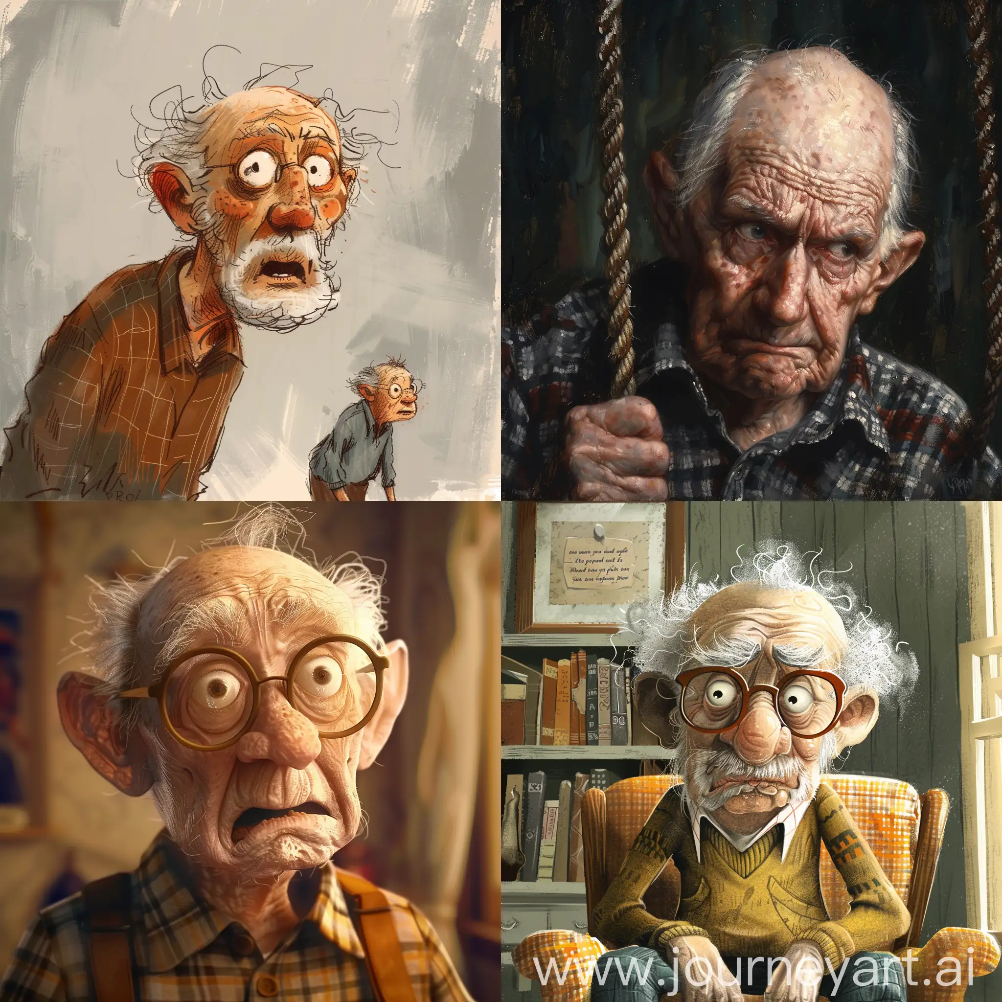 Grandpa-in-Deep-Trouble-AI-Art-A-Scene-of-Peril-and-Rescue